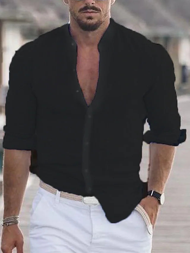 Darren | Stylish Linen Shirt with Buttons