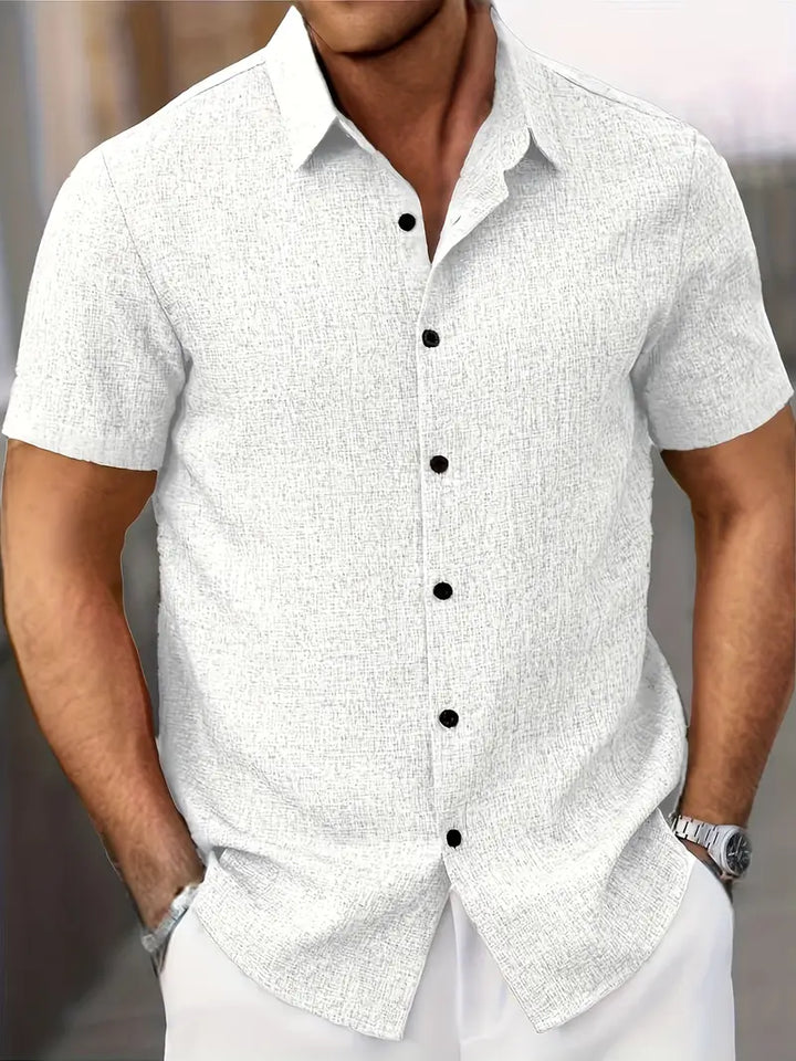 Trey | Classic Linen Short Sleeve Shirt for Men