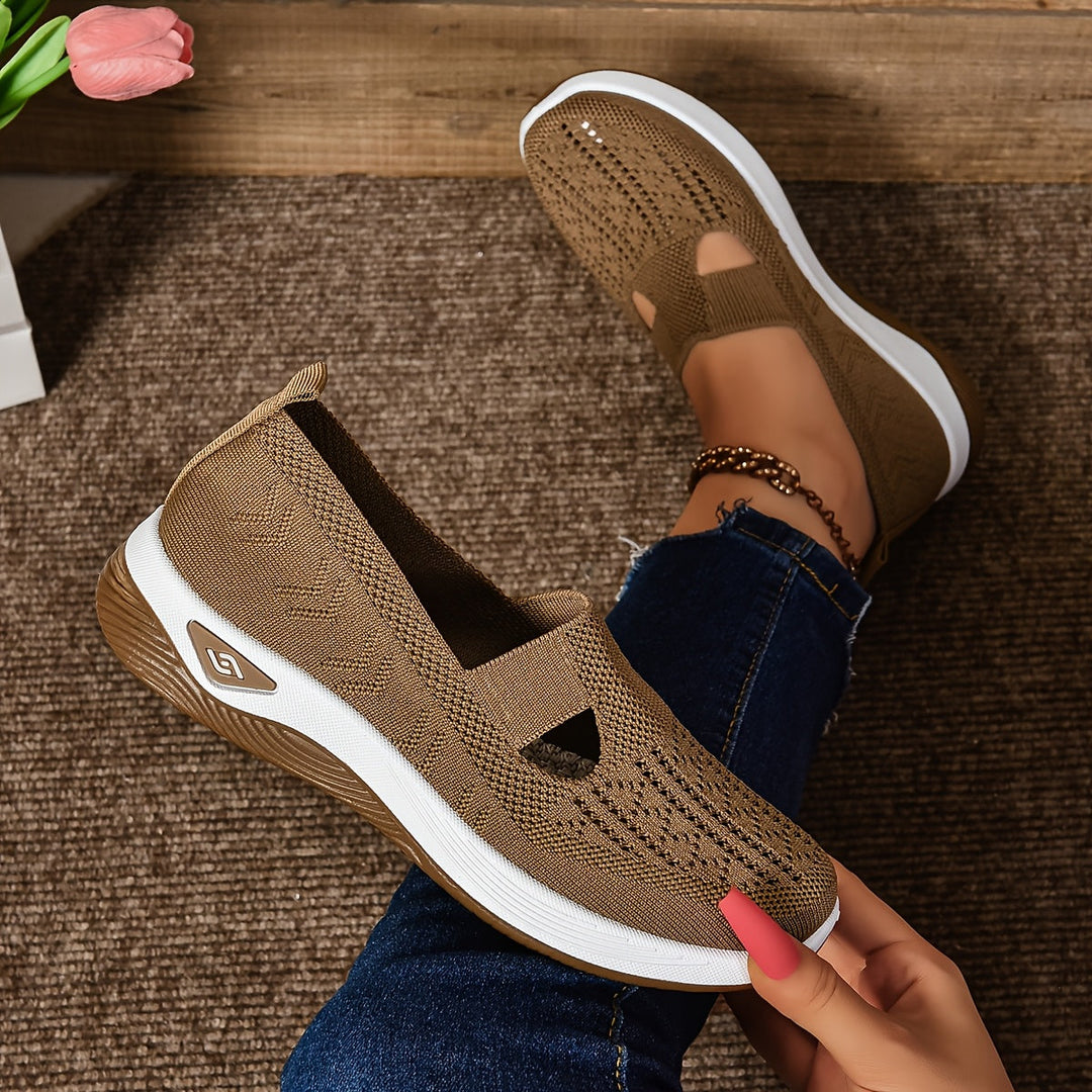 Barbara | Stylish Low-Cut Sneakers - Breathable Knit and Cushioned Comfort