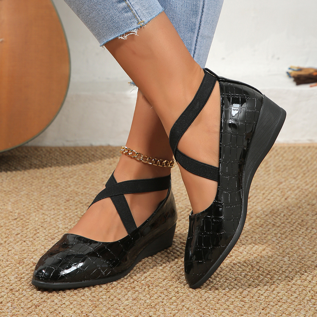 Melinda | Stylish Comfortable Wedge Shoes with Elastic Band
