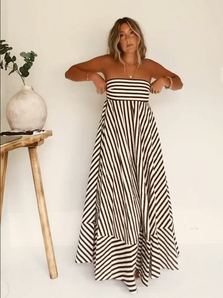 Jayla | Elegant Strapless Maxi Dress for Effortless Style