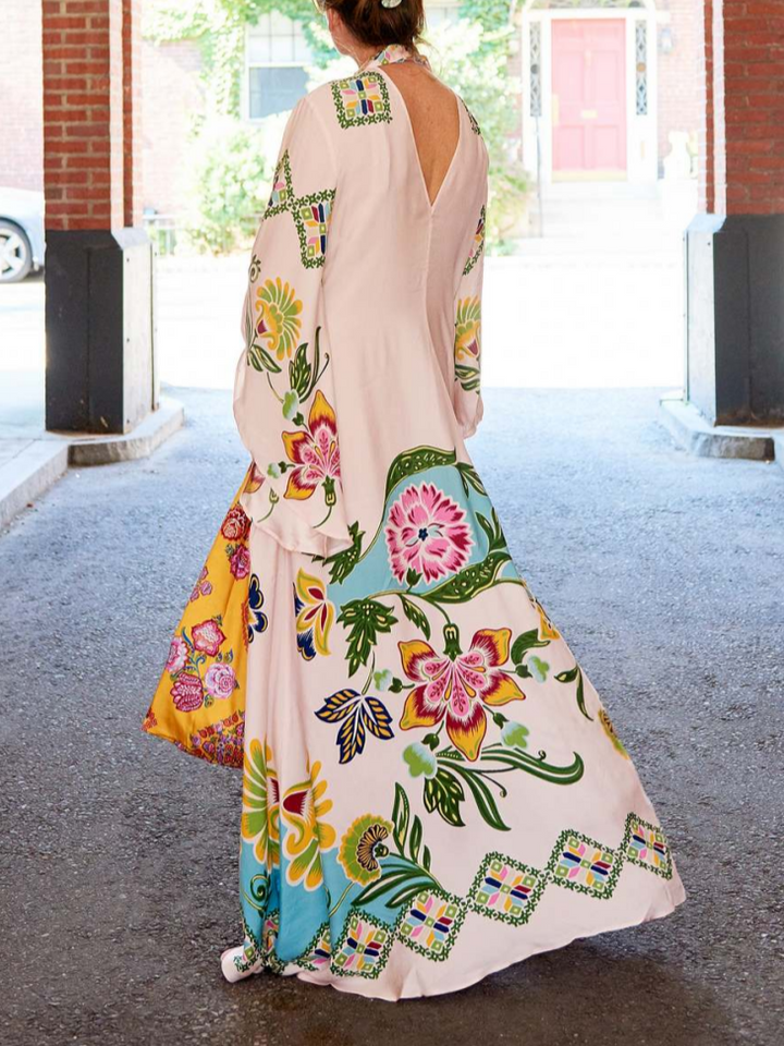 Jillian | Elegant Floral Long Sleeve Maxi Dress for All Occasions