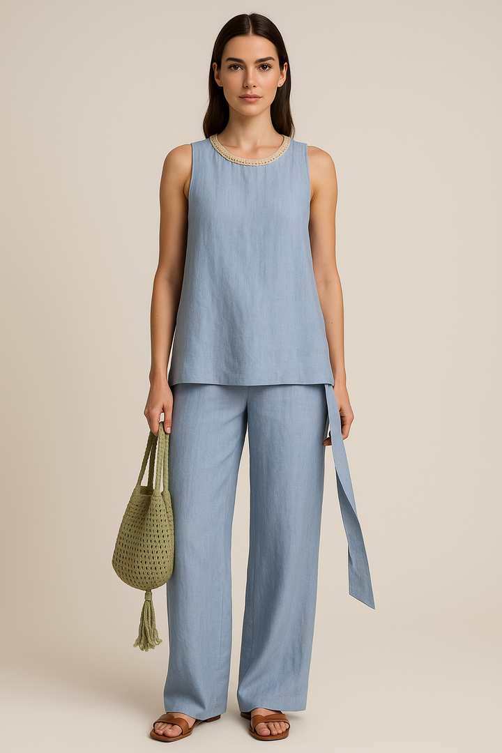 Boho Linen Two-Piece Set