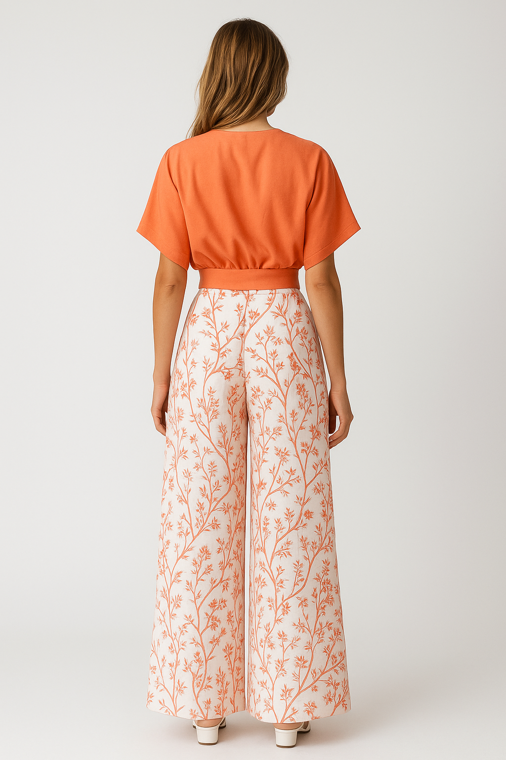 Crop Top and Palazzo Pants Set – Two-Piece