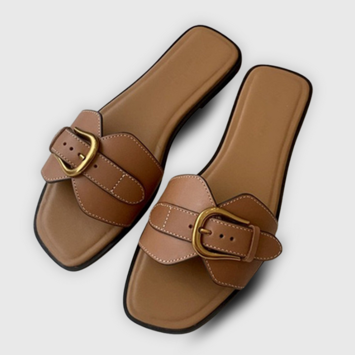 Mackenzie | Chic Buckle Flat Sandals