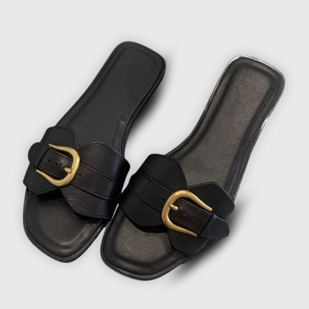 Mackenzie | Chic Buckle Flat Sandals