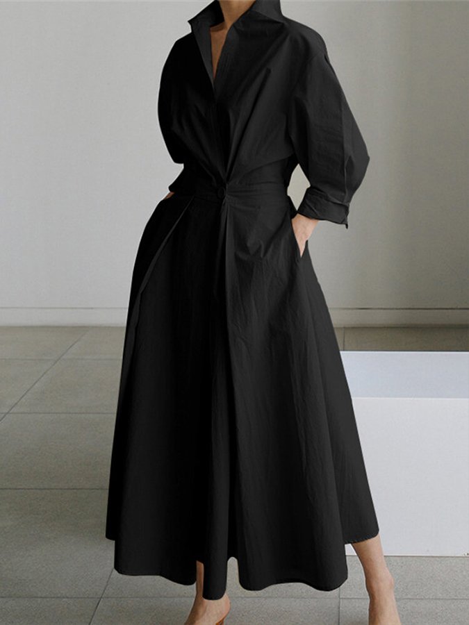 Kimberly | Chic Midi Dress with Button Closure