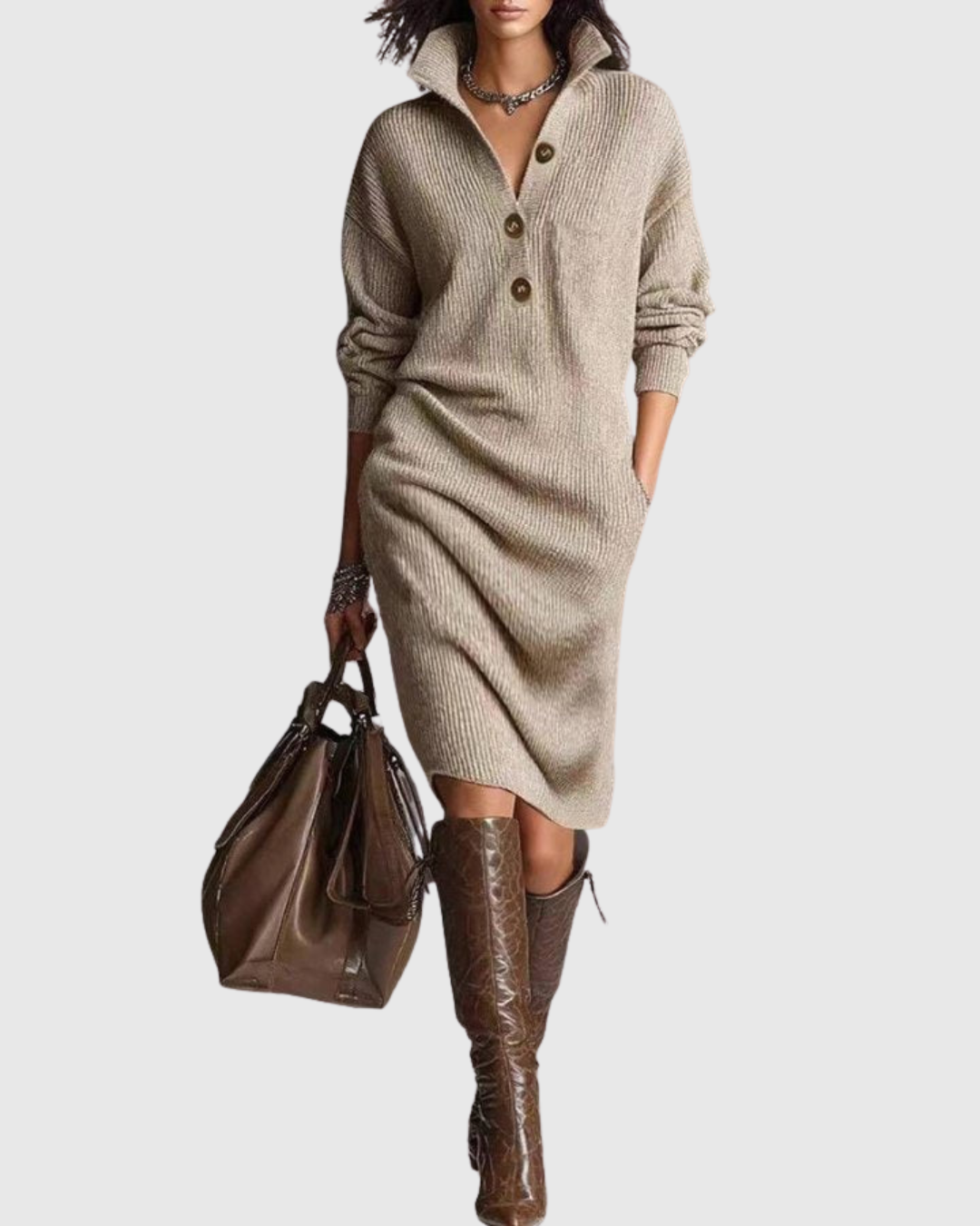 Arianell | Winter Knit Midi Dress