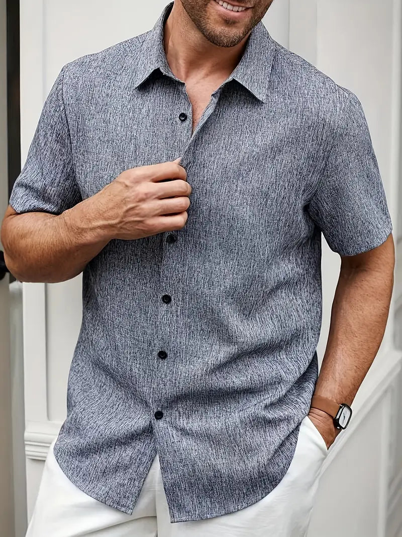 Trey | Classic Linen Short Sleeve Shirt for Men
