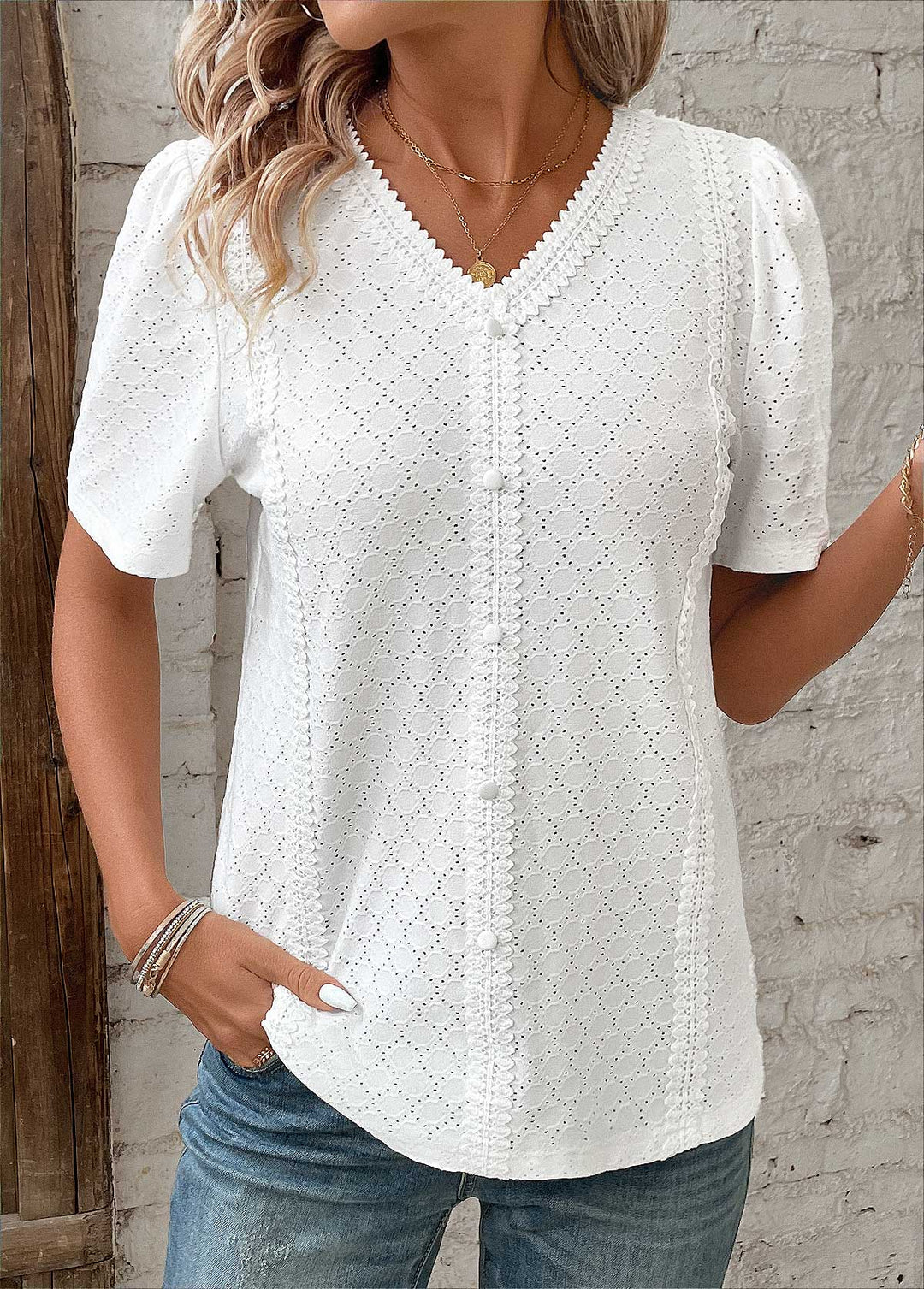 Karen | Stylish Patchwork Blouse