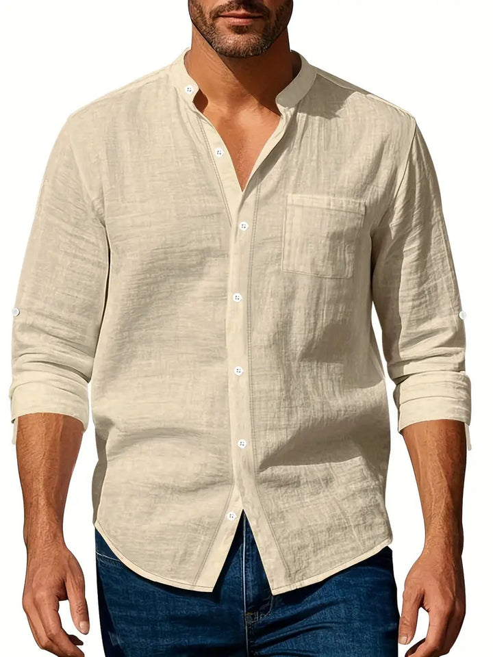 Grayson | Lightweight Stylish Linen Long Sleeve Shirt for Men