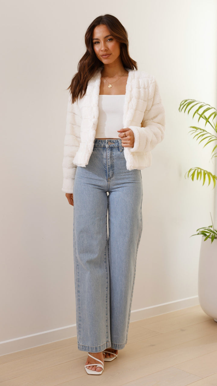Nancy | Women's Cropped Faux Fur Jacket