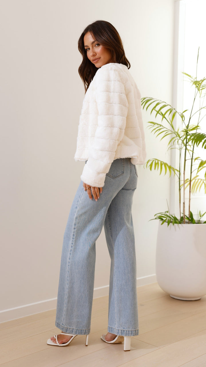 Nancy | Women's Cropped Faux Fur Jacket