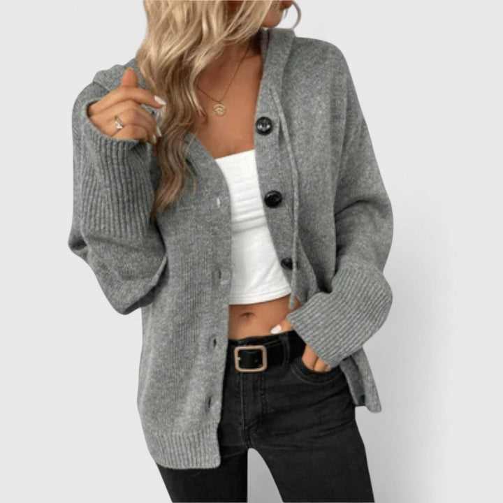 Brittan - Knitted Cardigan with Buttons