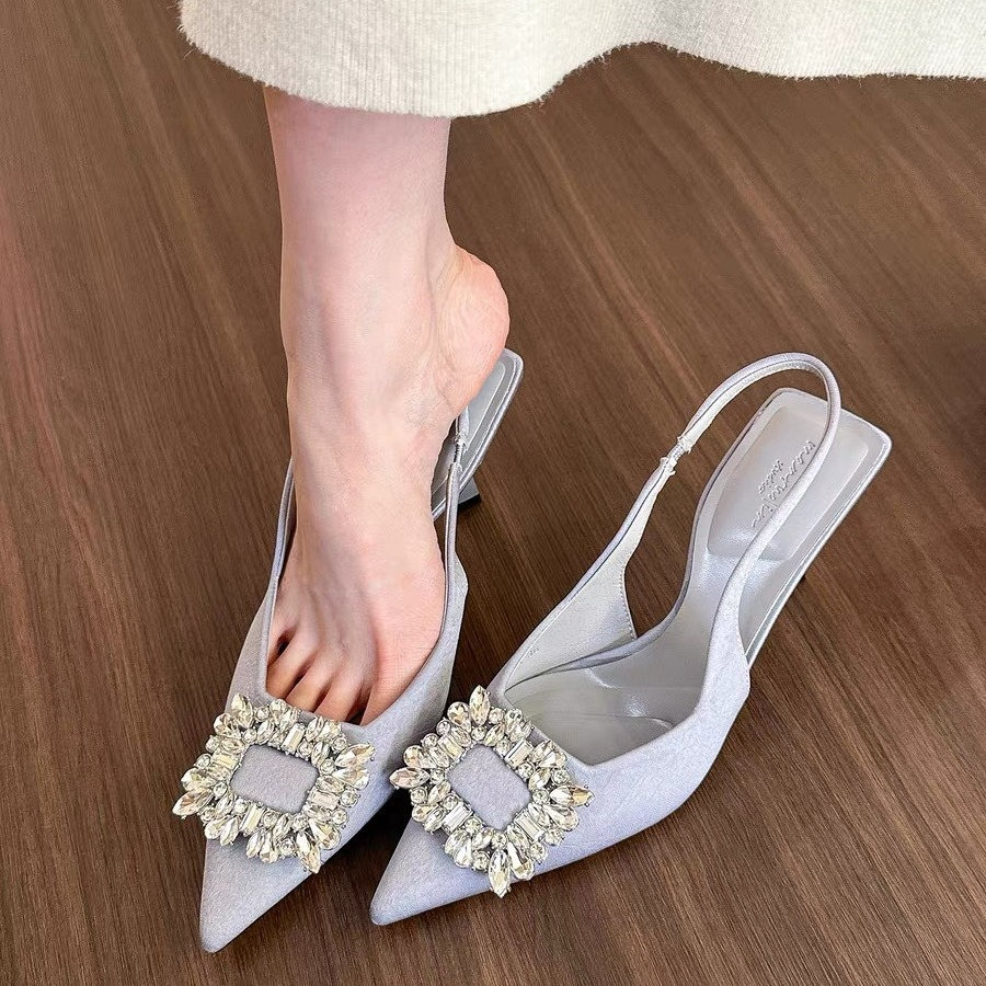 Shantel | Elegant Pointed-Toe High Heels with Rhinestones