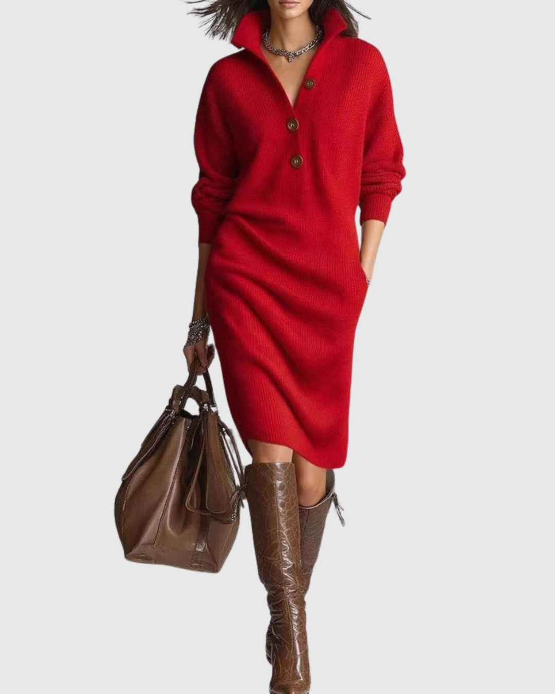 Arianell | Winter Knit Midi Dress