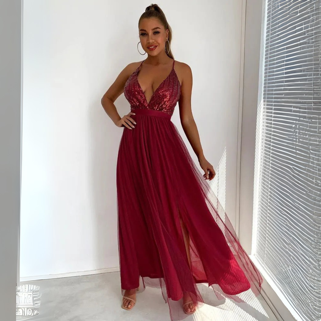 Karen | Elegant Maxi Dress with Sequins for Modern Women
