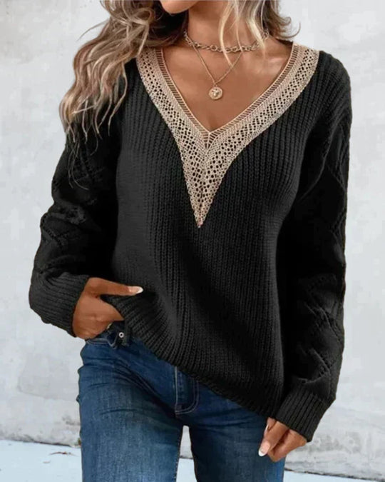 Cassandra | Elegant Comfortable V-Neck Sweater