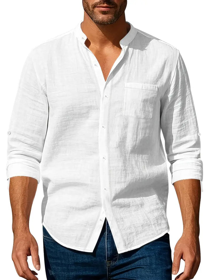 Grayson | Lightweight Stylish Linen Long Sleeve Shirt for Men