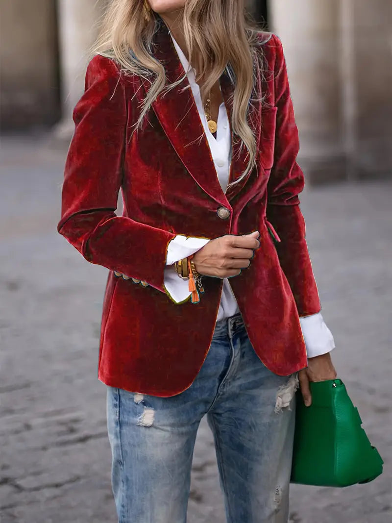 Julissa – Elegant Velvet Blazer