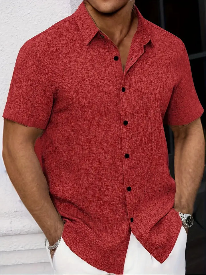 Trey | Classic Linen Short Sleeve Shirt for Men