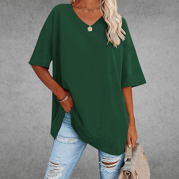 Nikita | Stylish Oversized V-Neck Shirt