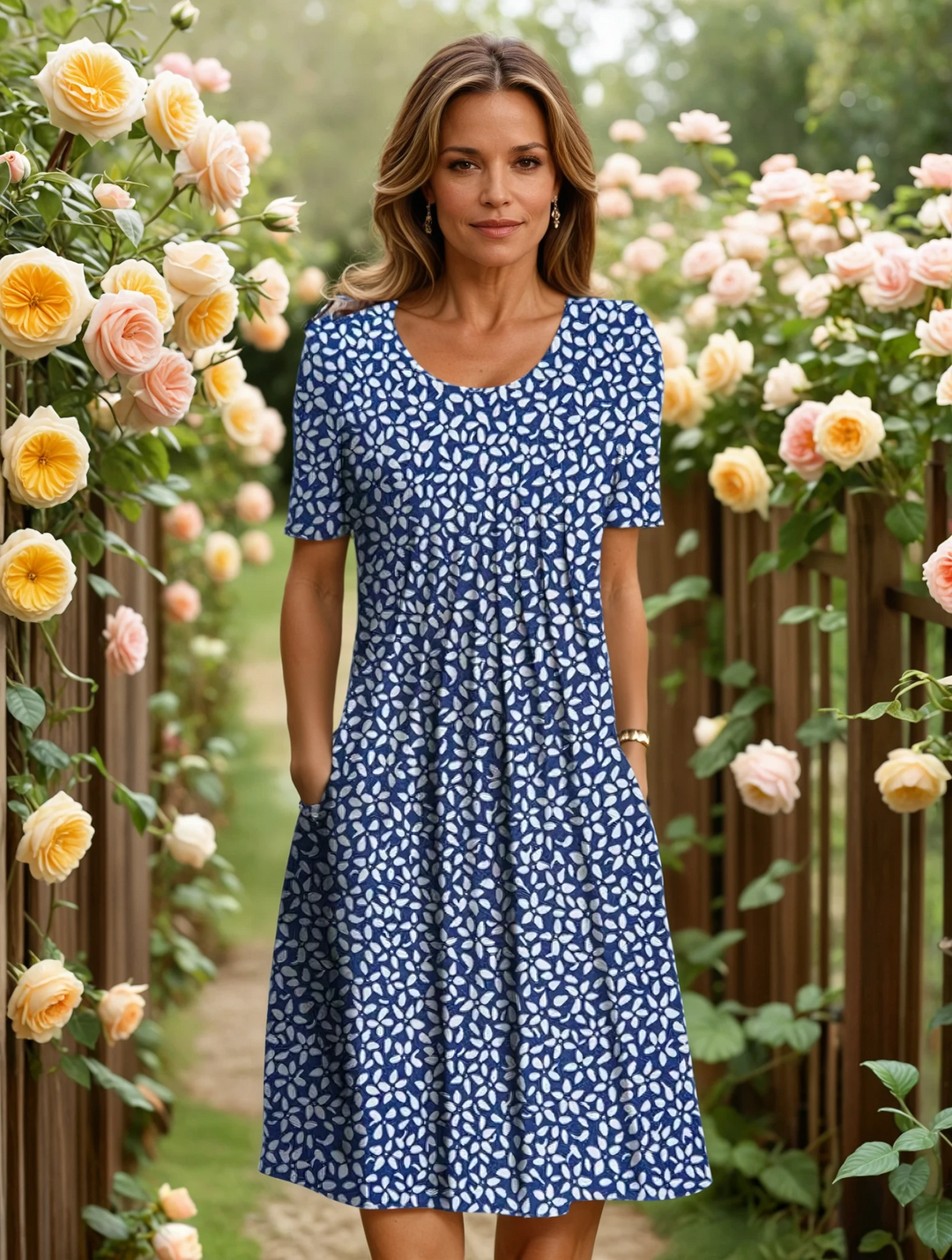 ELFRIDA | ELEGANT DRESS WITH TUMMY COVERAGE