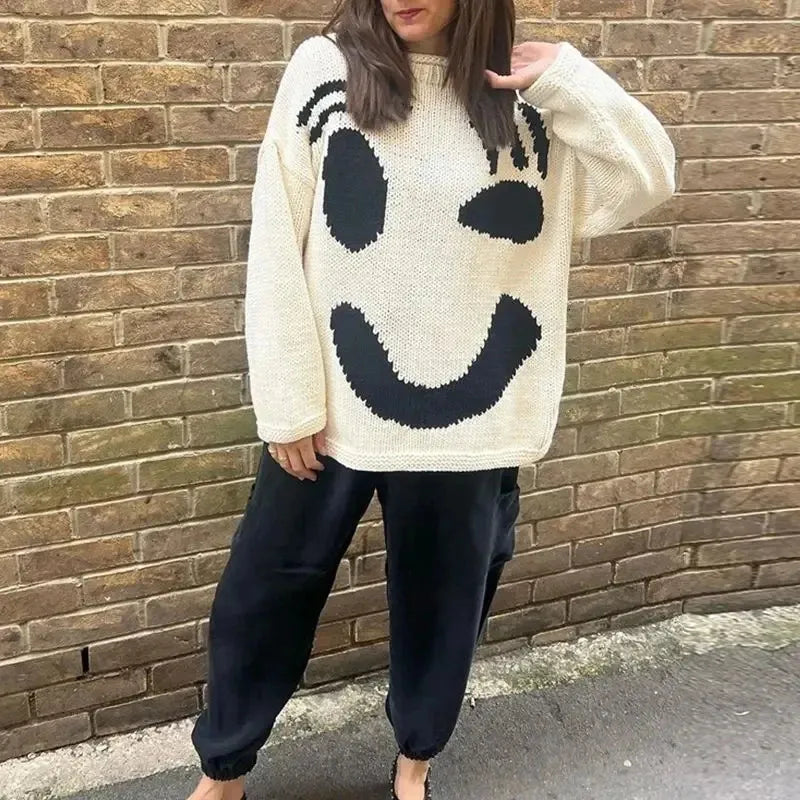 Kayla | Women's Oversized Crewneck Graphic Sweater