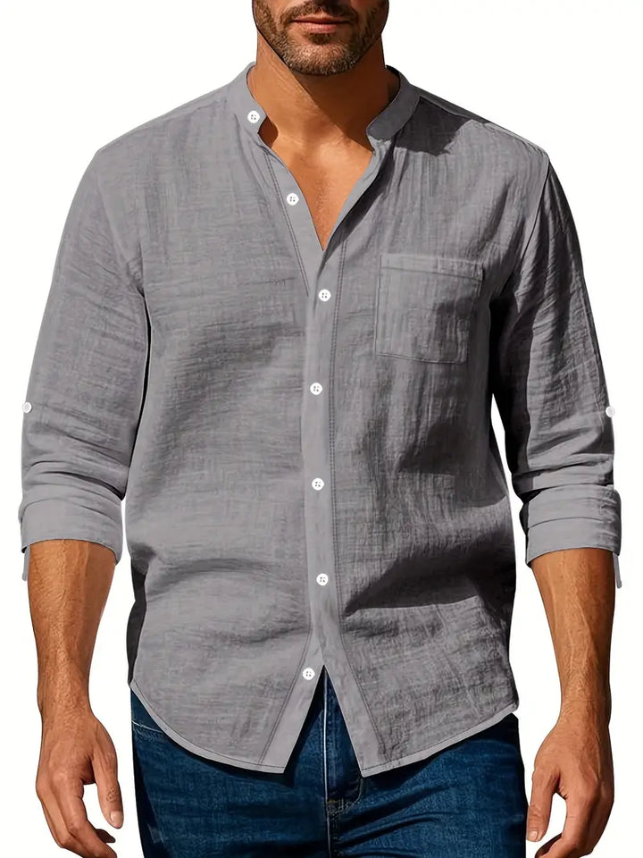 Grayson | Lightweight Stylish Linen Long Sleeve Shirt for Men