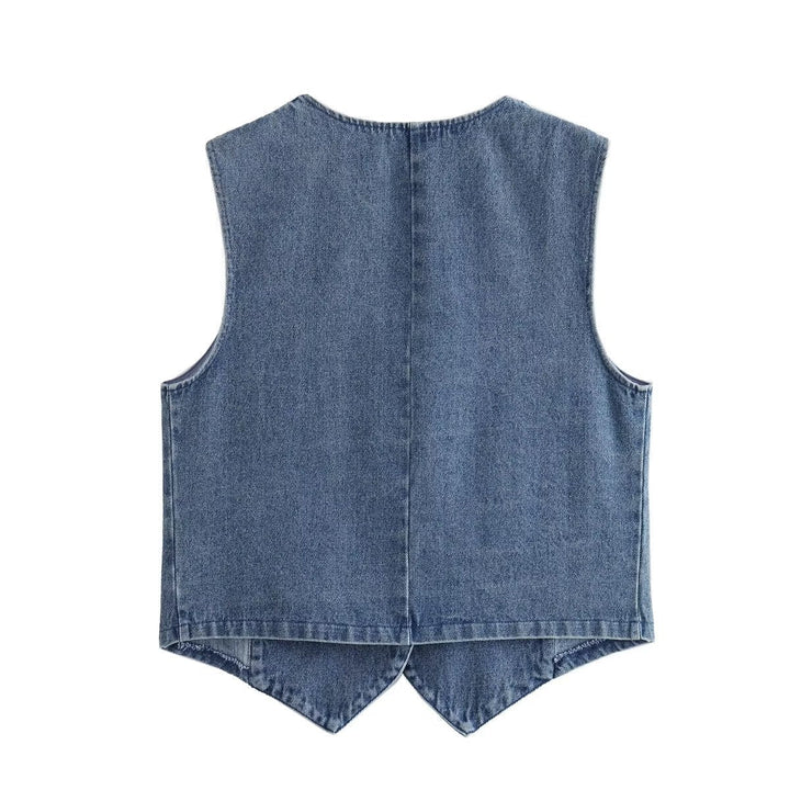Kyla | Stylish Summer Vest with V-Neck and Button Placket