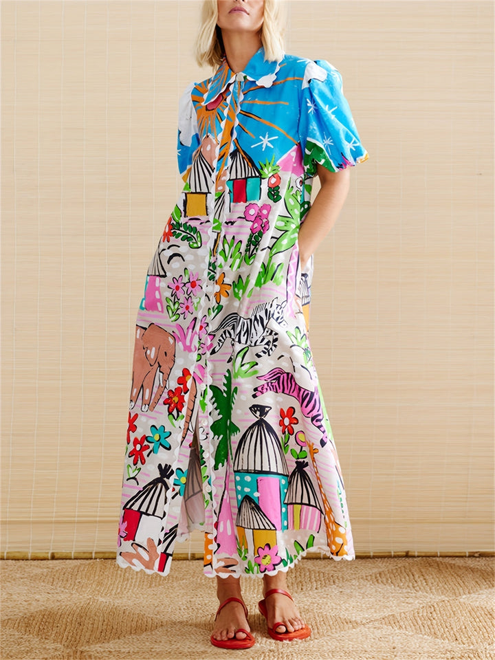 Carolyn | Chic Linen Midi Dress for Summer