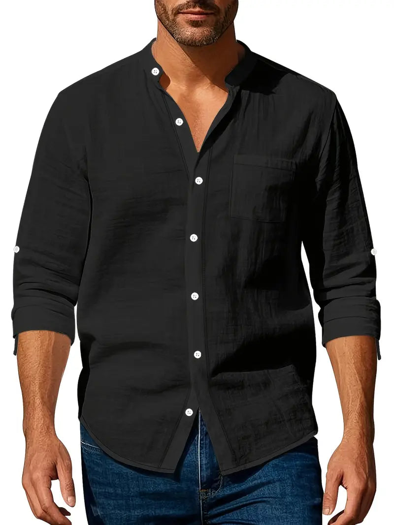 Grayson | Lightweight Stylish Linen Long Sleeve Shirt for Men