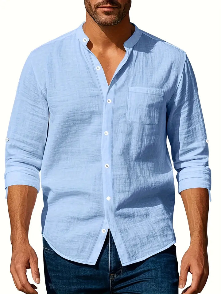 Grayson | Lightweight Stylish Linen Long Sleeve Shirt for Men
