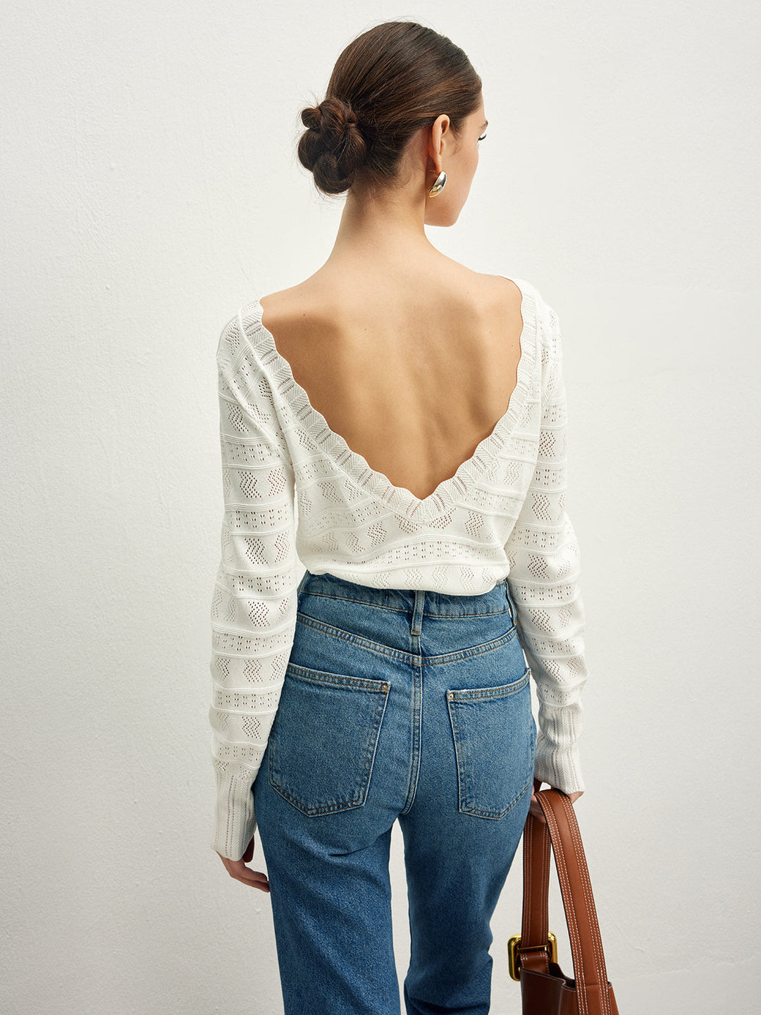 Amber | Feminine Elegant Top with Open Back