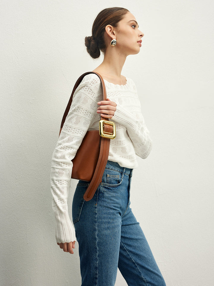 Amber | Feminine Elegant Top with Open Back