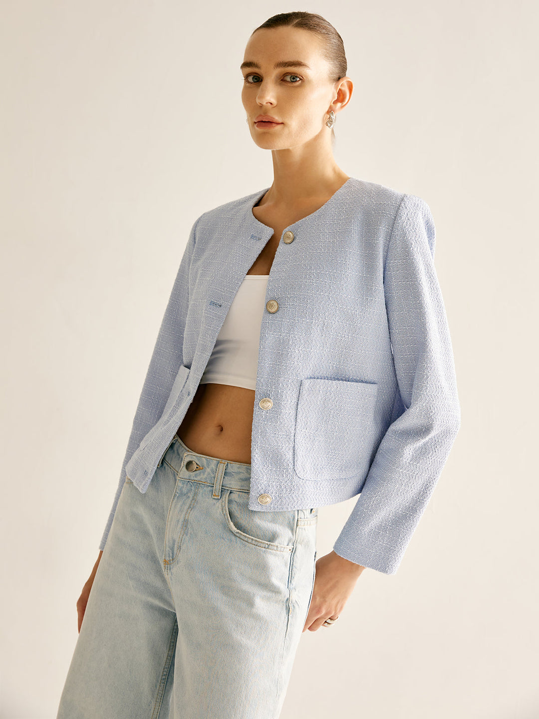 Dawn | Short Cut Boucle Jacket