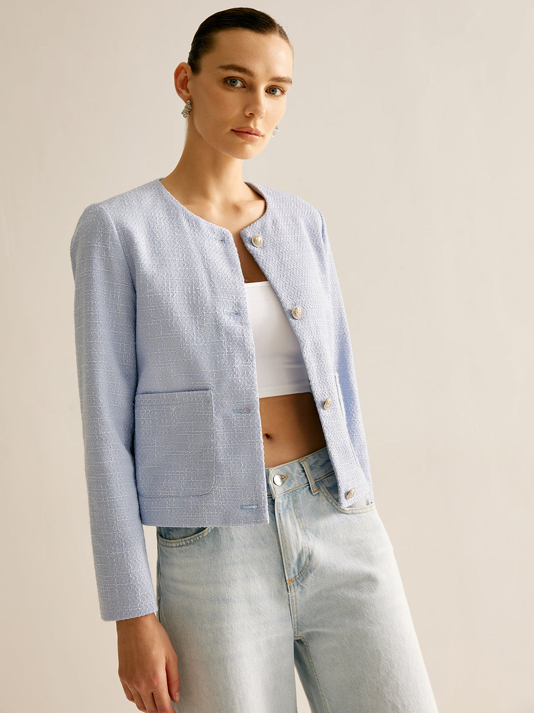 Dawn | Short Cut Boucle Jacket