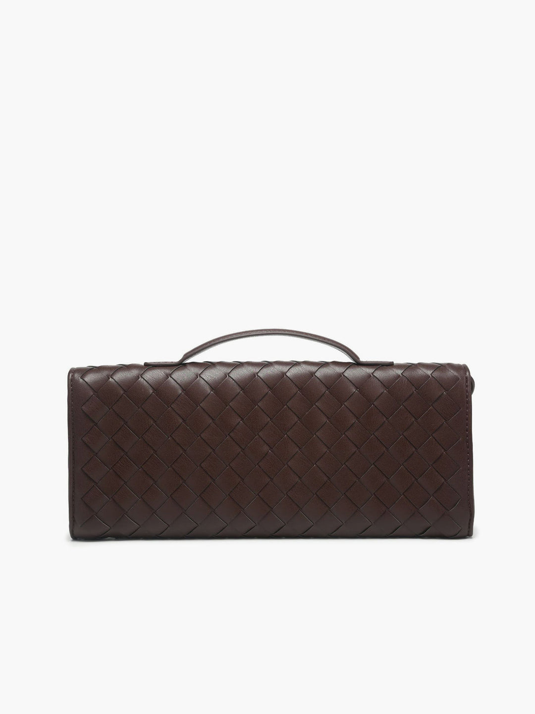 Woven Flap Shoulder Clutch Bag