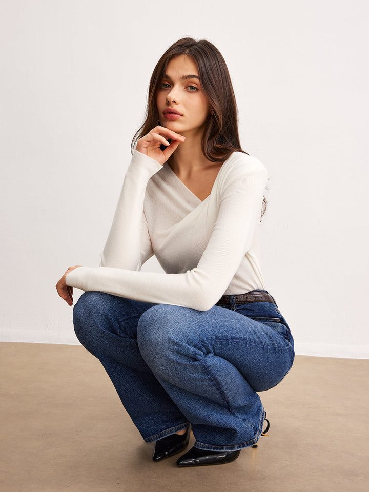 Yvette | Elegant Minimalist Long Sleeve Top