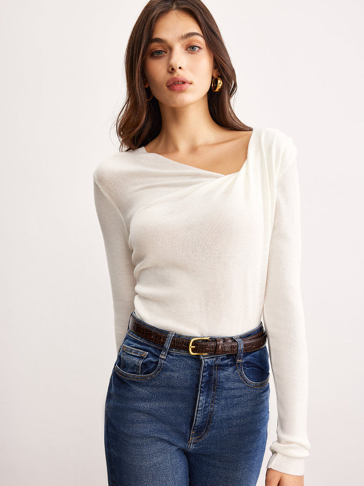 Yvette | Elegant Minimalist Long Sleeve Top
