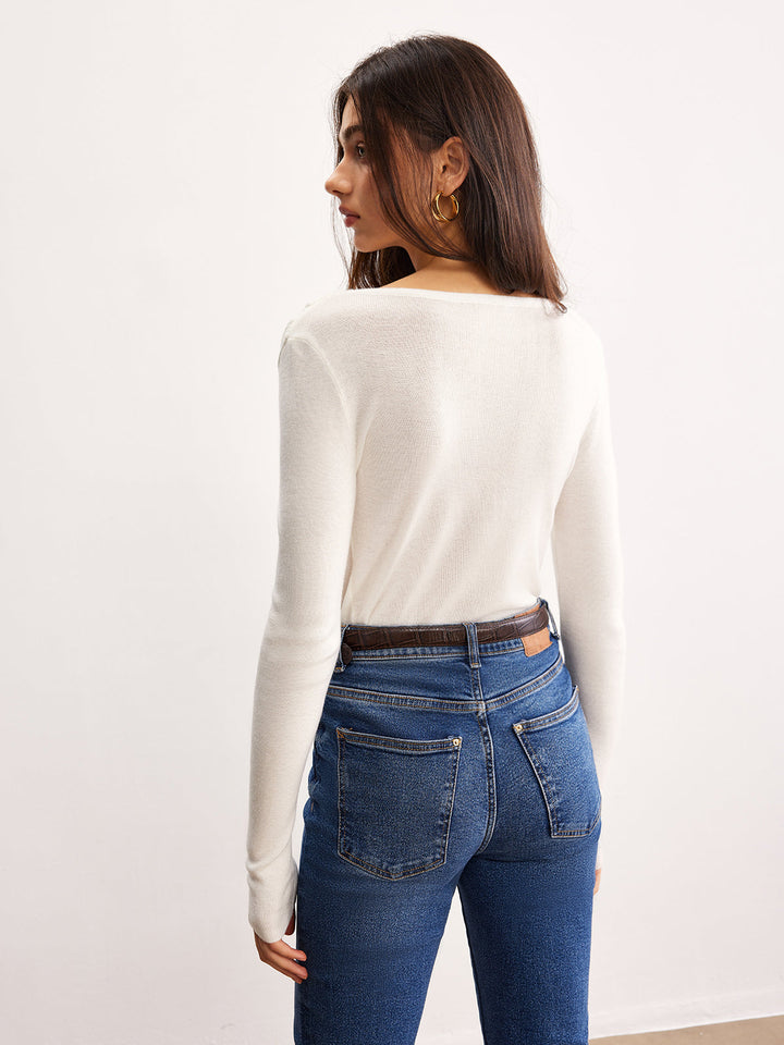 Yvette | Elegant Minimalist Long Sleeve Top