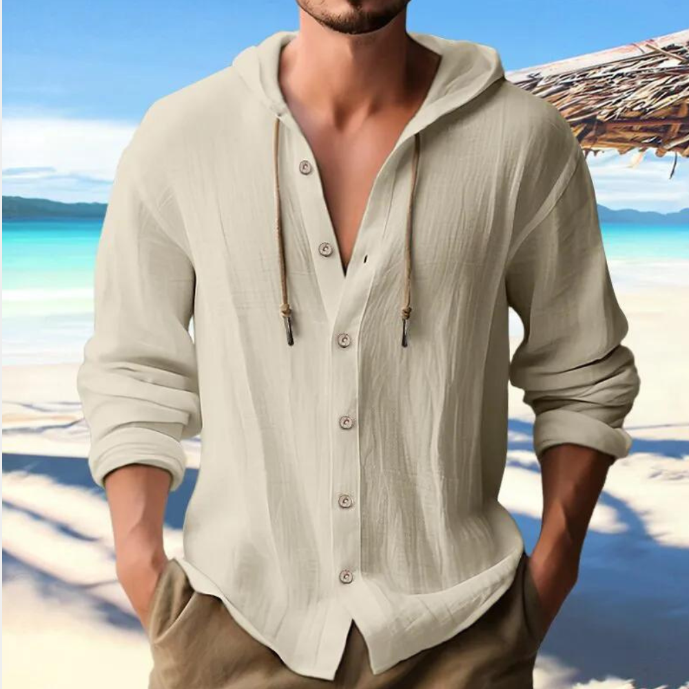 Michael | Men's Hooded Long Sleeve Shirt