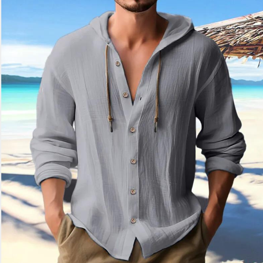 Michael | Men's Hooded Long Sleeve Shirt