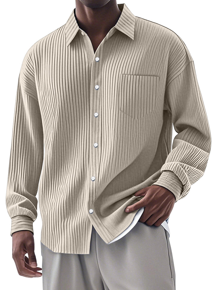 Alexandre | Stylish Long-Sleeved Shirt with Vertical Stripes