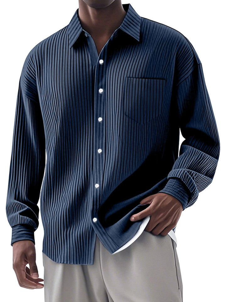 Alexandre | Stylish Long-Sleeved Shirt with Vertical Stripes