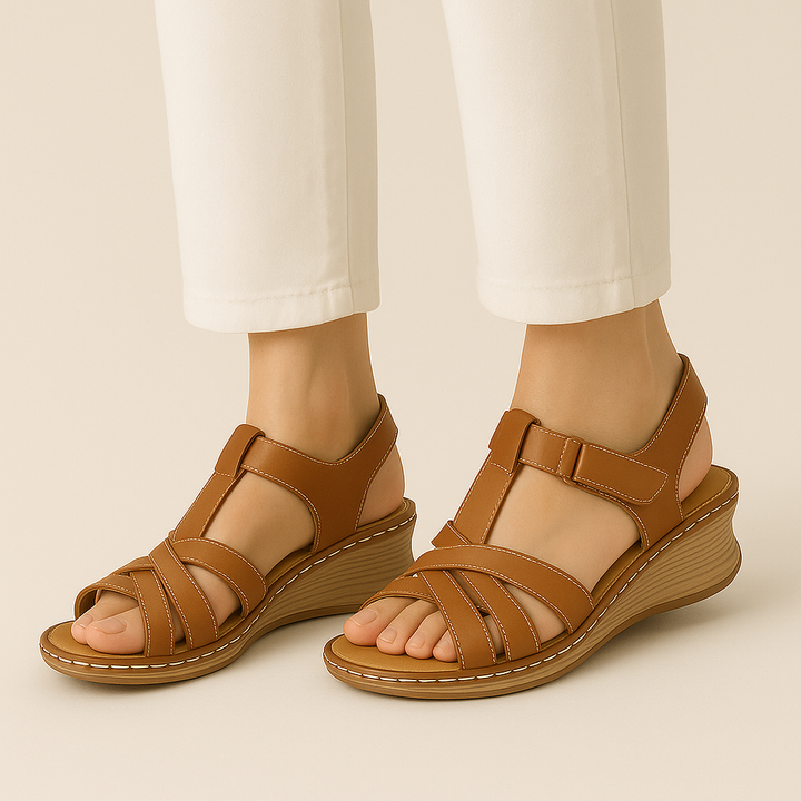 Diana | Orthopedic Women's Sandals with Wedge Heel and Straps