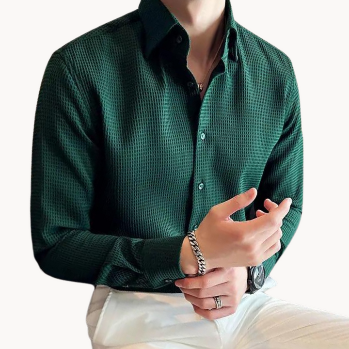 Gregory | Severin Long Sleeve Shirt in Honeycomb Fit