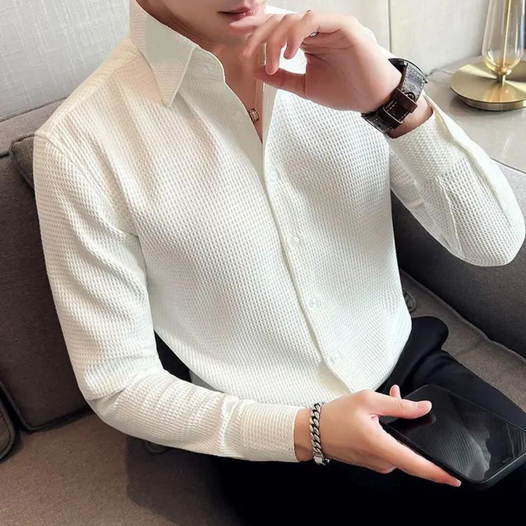 Gregory | Severin Long Sleeve Shirt in Honeycomb Fit