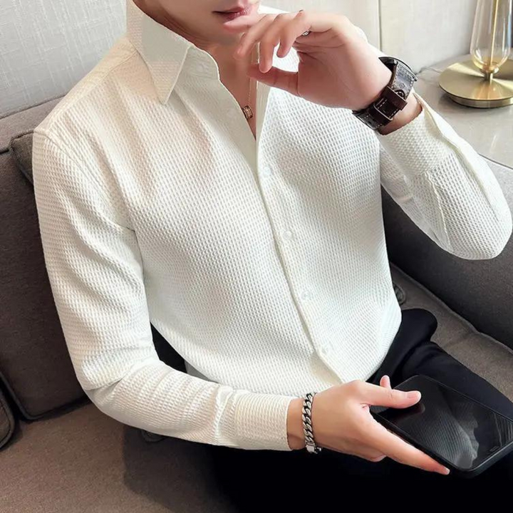 Gregory | Severin Long Sleeve Shirt in Honeycomb Fit