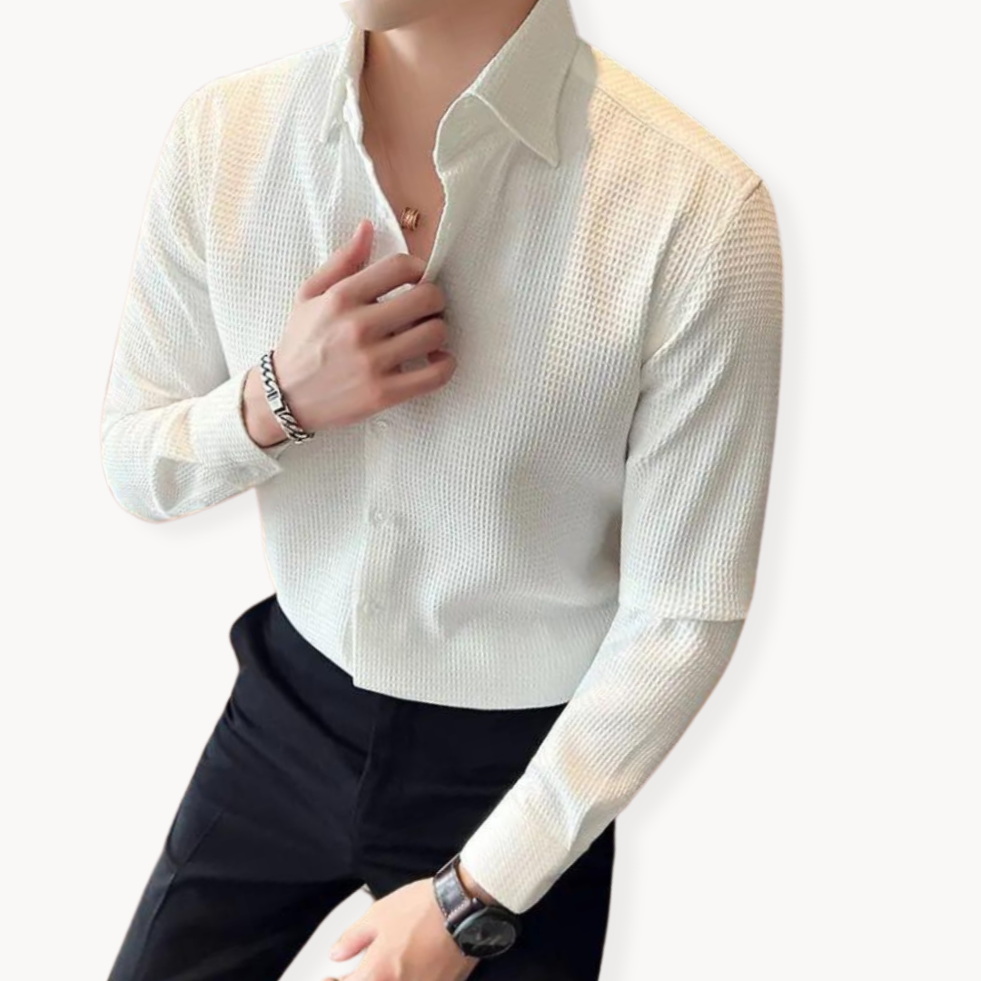 Gregory | Severin Long Sleeve Shirt in Honeycomb Fit